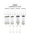 TONIC * COLGANTE 14L RECTANGULAR - GX53 - MULTICOLOR